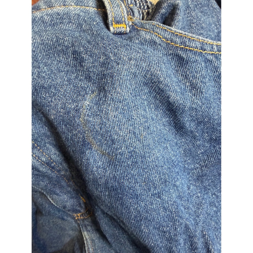 LL Bean Flannel Lined Jeans 20W Reg Original Fit Relaxed Plaid Medium Wash - Picture 7 of 7
